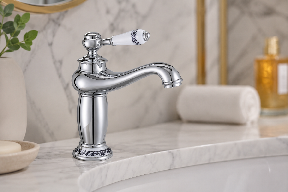 Élégance™ – Mitigeur de Lavabo Vintage en Laiton
