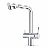 Robinet de cuisine 3-en-1 avec douchette et sortie pour eau filtrée