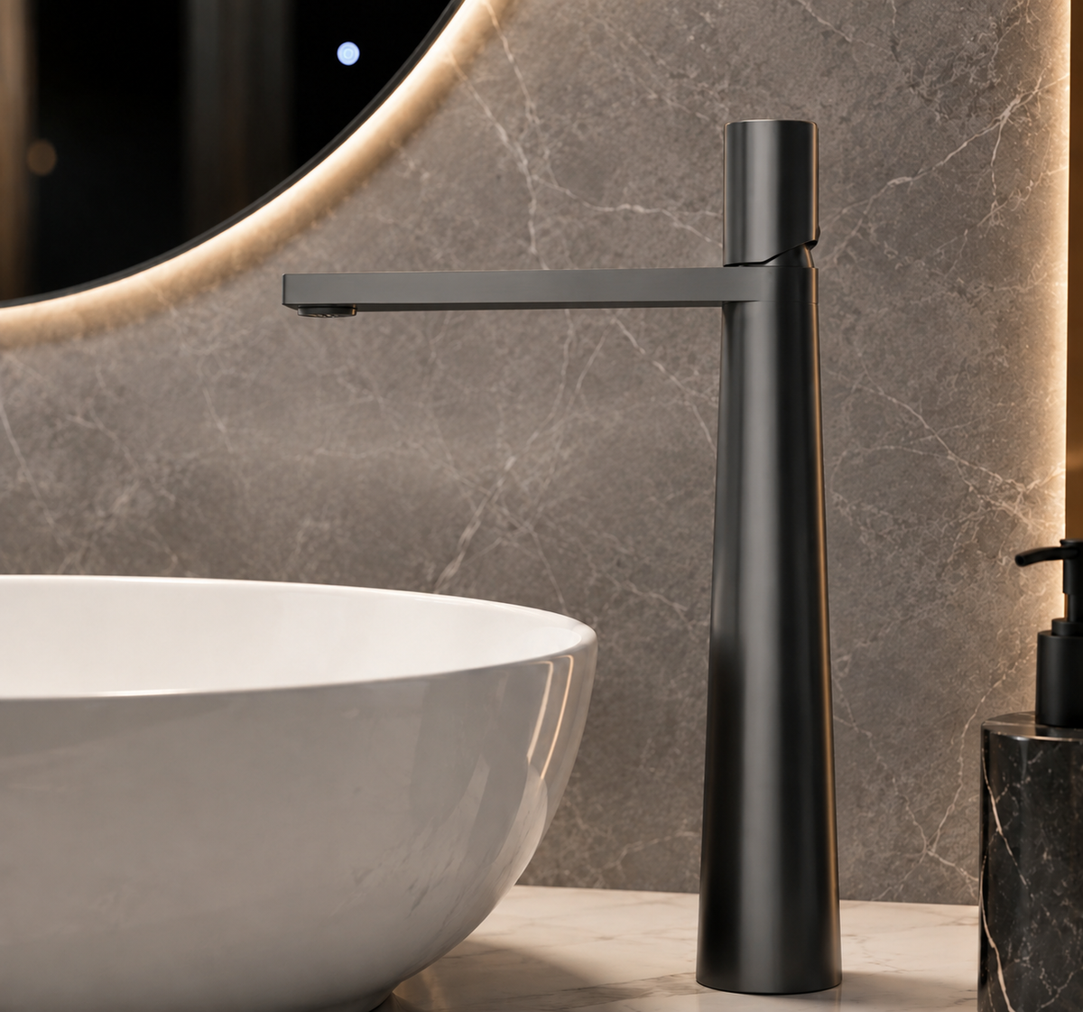 Robinet de Salle de Bain Design Levier Unique — Laiton Massif