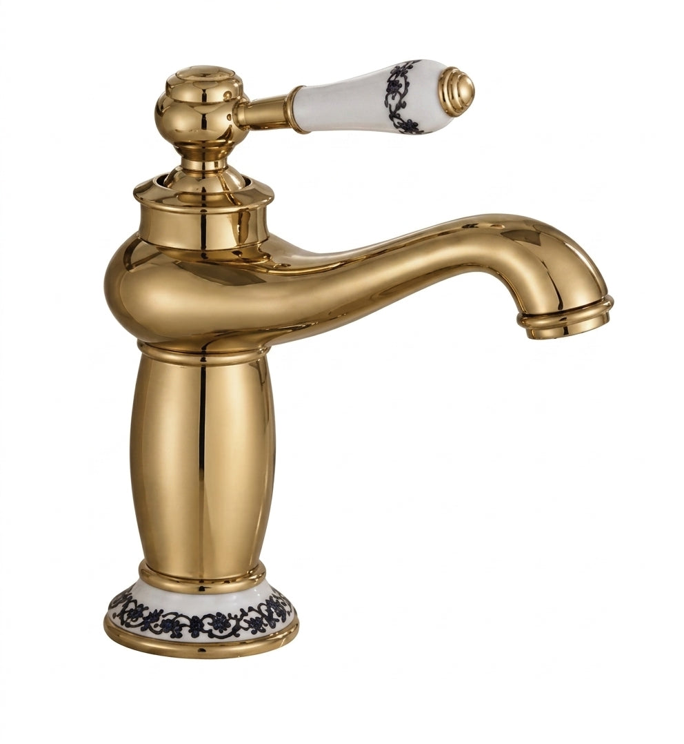 Élégance™ – Mitigeur de Lavabo Vintage en Laiton