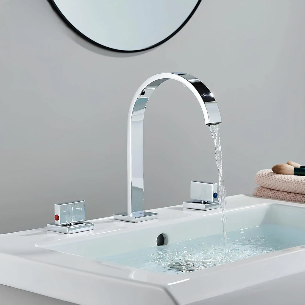 Aureo™ – Robinet de Lavabo Design 3 Trous